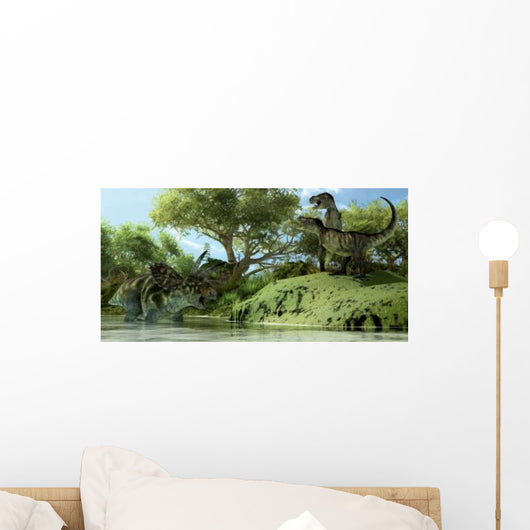 Confrontation between Two Tyrannosaurus Wall Decal