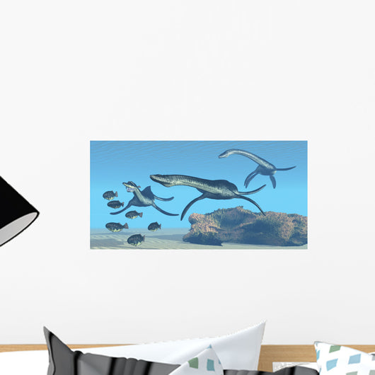 Plesiosaurus Dinosaurs Hunt School Wall Decal