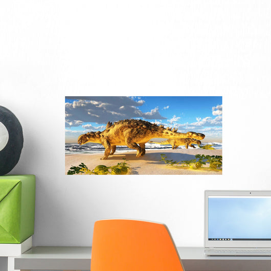 Euoplocephalus Dinosaurs Munch Melons Wall Decal