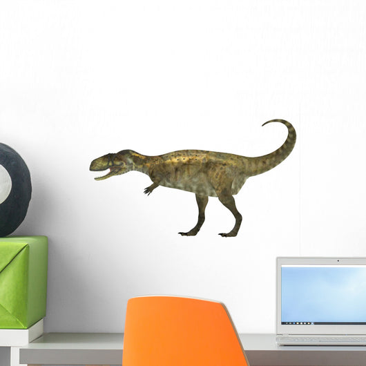 Abelisaurus Dinosaur White Wall Decal Design 2