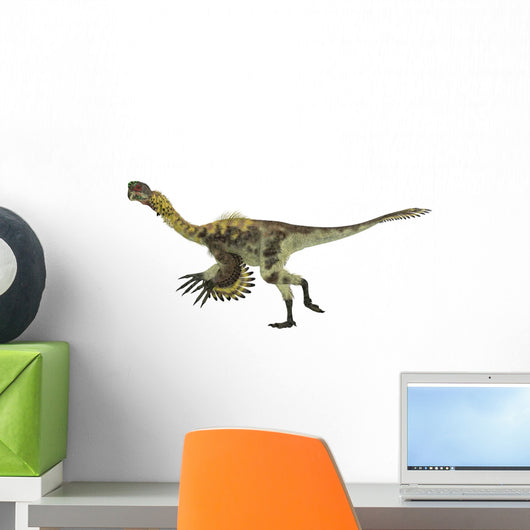Citipati Dinosaur White Wall Decal Design 1