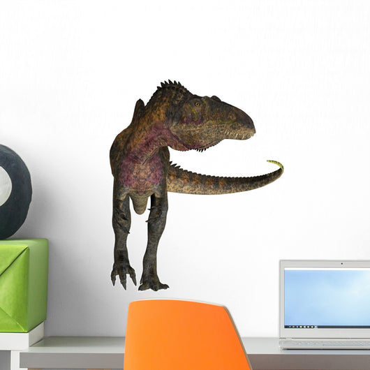 Acrocanthosaurus Dinosaur White Wall Decal Design 3