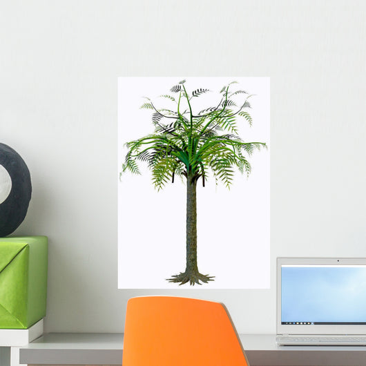 Alethopteris Zeilleri Tree White Wall Decal