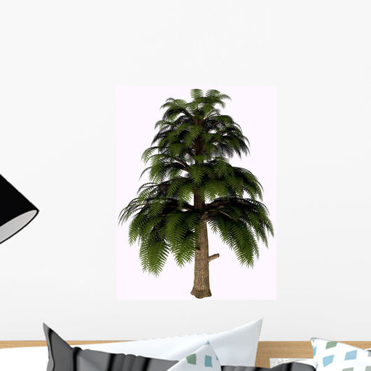 Archaeopteris Tree White Wall Decal