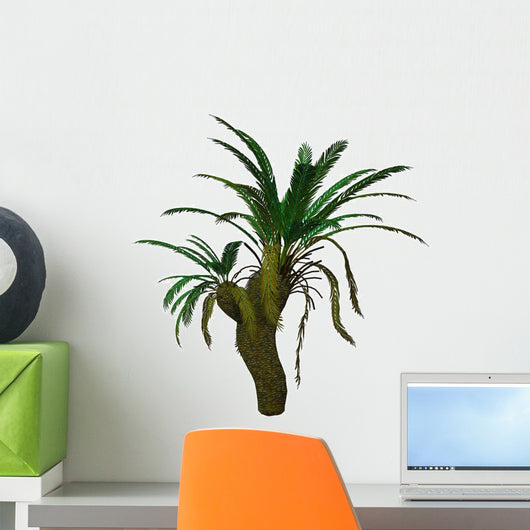 Cycad Plant White Wall Decal Design 3