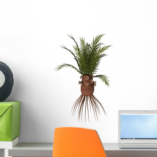 Cycadeoidea Plant White Wall Decal