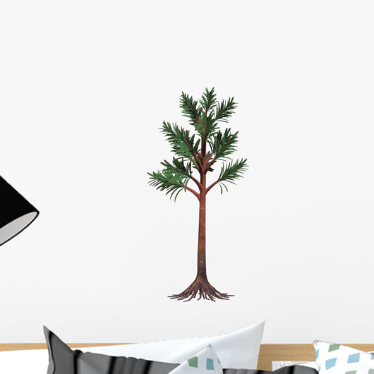 Cordaites Plant White Wall Decal