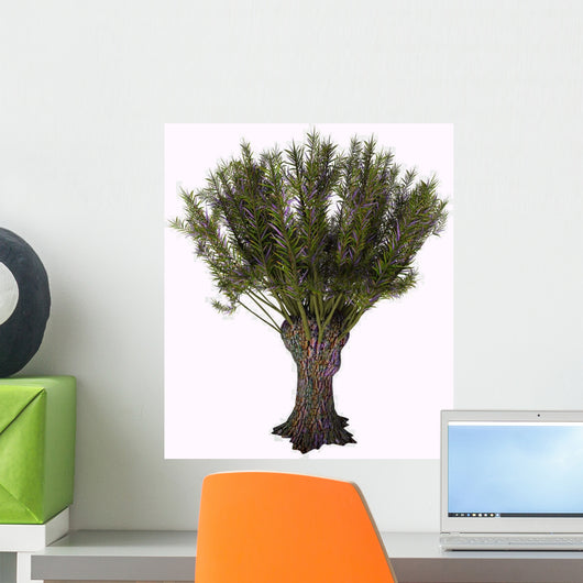 Salix Viminalis Shrub White Wall Decal