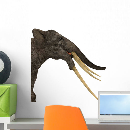 Headshot Stegotetrabelodon Primitive Elephant Wall Decal
