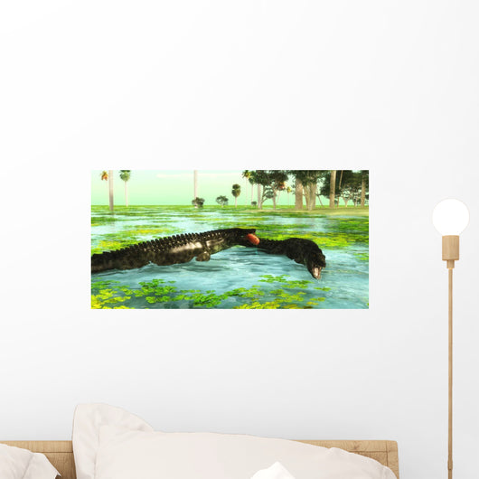Uberabasuchus Reptiles Catch Fish Wall Decal