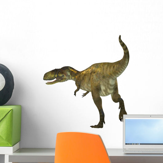 Abelisaurus Dinosaur Rear White Wall Decal