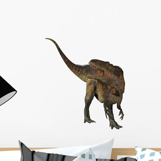 Acrocanthosaurus Dinosaur White Wall Decal Design 1