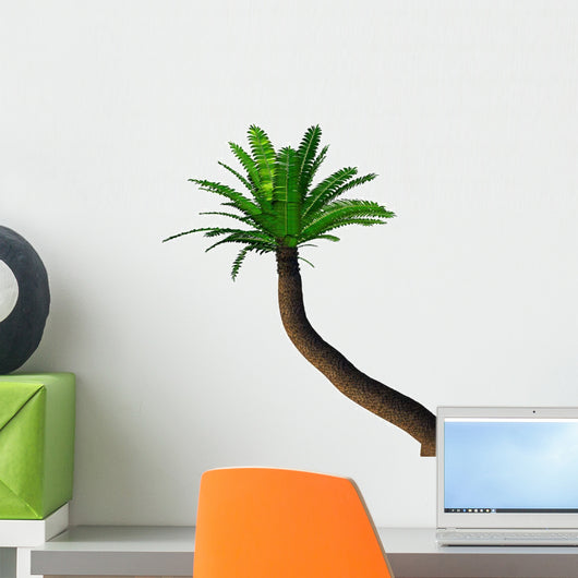 Cycad Tree White Wall Decal