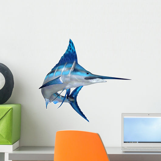 Blue Marlin Wall Decal Design 2