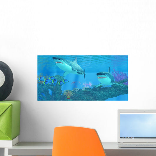 Butterflyfish Swimming Away from Wall Decal