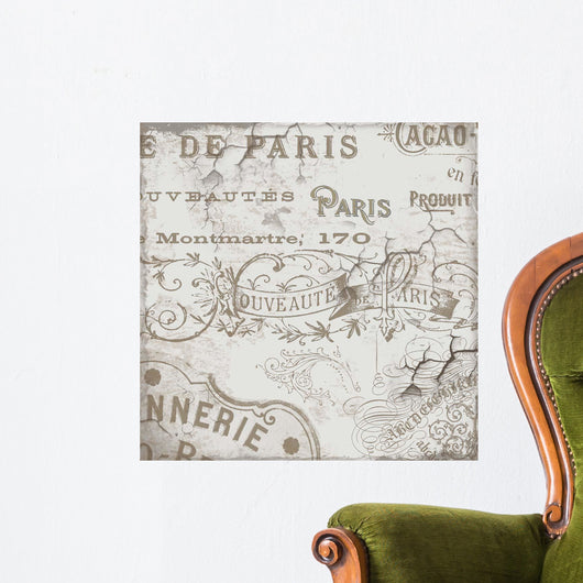 Bon Mots Parisian Background Wall Mural