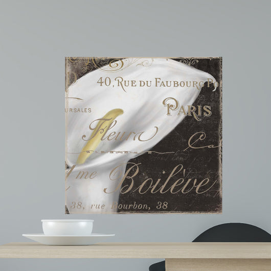 Fleurs Blanc I Wall Mural