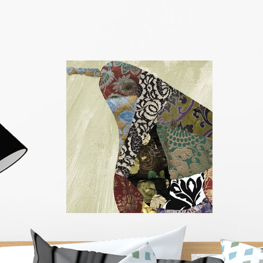 Light Pear Brocade Collage Wall Mural