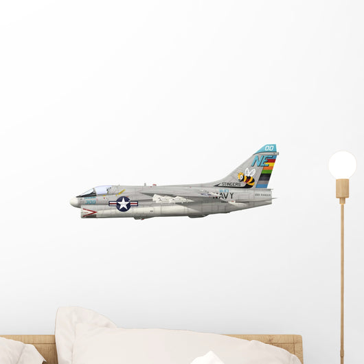 Illustration A-7e Corsair Ii Wall Decal Design 1
