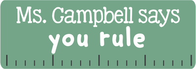 Custom Teacher Recognition Sticker | You Rule | 2" Wide Sticker