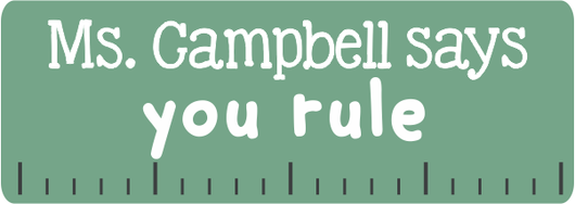 Custom Teacher Recognition Sticker | You Rule | 2