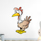 Cartoon Brown Chicken Wall Decal