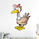 Cartoon Brown Chicken Wall Decal