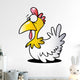 Cartoon White Chicken Wall Decal