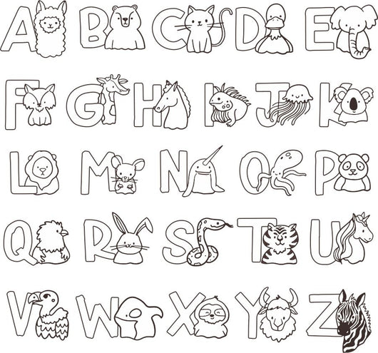 Alphabet Coloring Page Decal