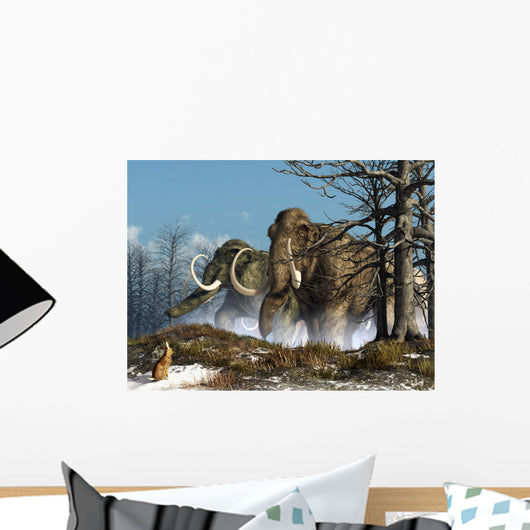 Rabbit Witnesses Herd Mammoths Wall Decal