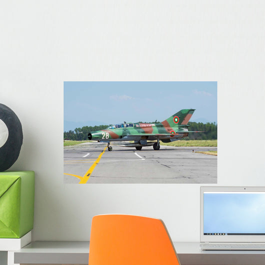 Bulgarian Air Force Mig-21um Wall Decal Design 1