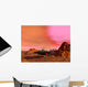 Ufo Landing Desert Landscape Wall Decal