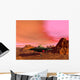 Ufo Landing Desert Landscape Wall Decal