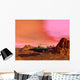 Ufo Landing Desert Landscape Wall Decal
