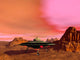 Ufo Landing Desert Landscape Wall Decal