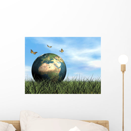 Three Butterflies Flying around Wall Decal