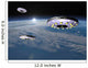 Three Ufo's Flying above Wall Decal