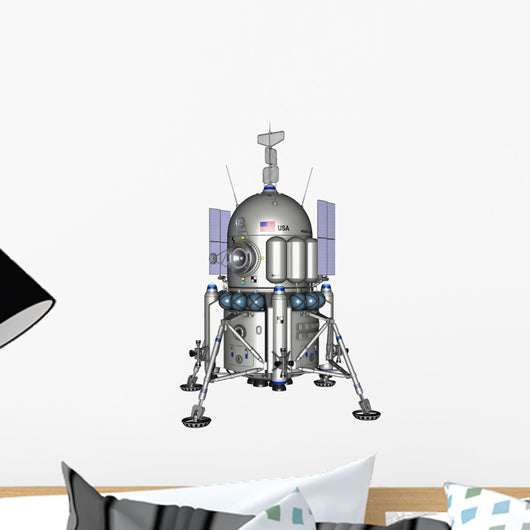 American Lander Spacecraft White Wall Decal