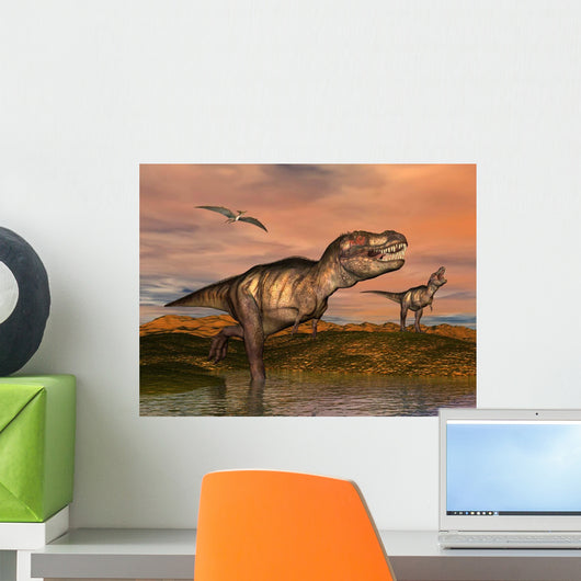 Tyrannosaurus Rex Dinosaurs with Wall Decal