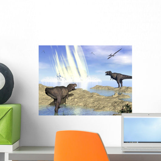 Tyrannosaurus Rex and Pteranodons Wall Decal