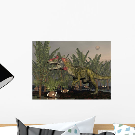 Cryolophosaurus Dinosaur Prehistoric Wetlands Wall Decal