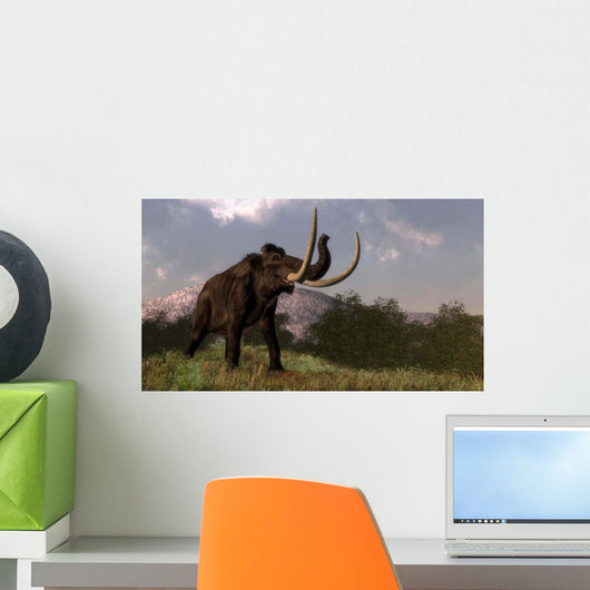 Mammoth Walking Nature Day Wall Decal
