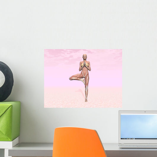 Female Musculature Performing Tree Wall Decal