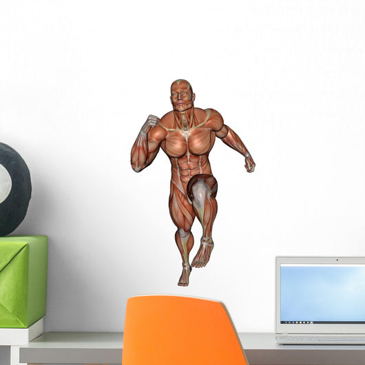 Muscular Man Running Wall Decal Design 2