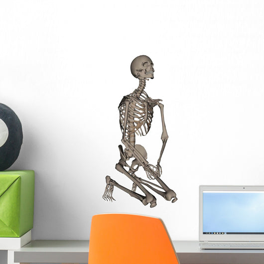 Human Skeleton Praying His Wall Decal