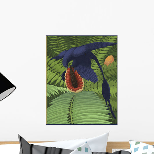 Microraptor Gui Snacking Cycad Wall Decal