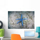 Blue Starfish Sandy Seafloor Wall Decal