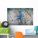 Blue Starfish Sandy Seafloor Wall Decal