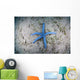 Blue Starfish Sandy Seafloor Wall Decal