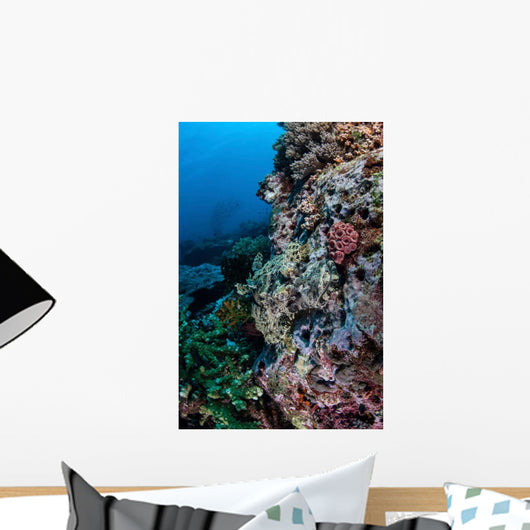 Well-camouflaged Crocodilefish Lies Coral Wall Decal Design 2